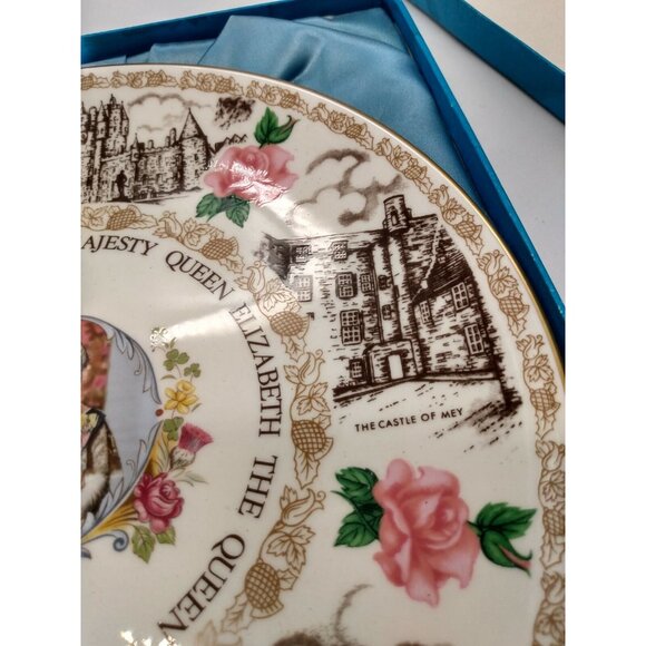 Coalport  1980 Plate to Commemorate The Queen Mother's 80th Birthday - Picture 6 of 11